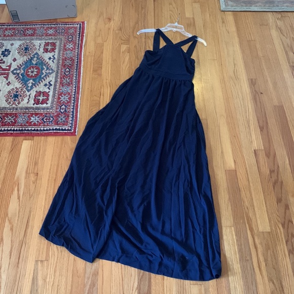 Lulus Halter top bridesmaid dress - navy blue- size small - Picture 3 of 6